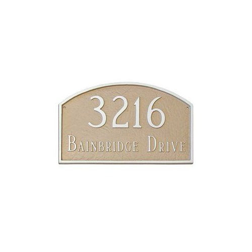 Montague Metal PCS-47P Petite Prestige Arch One Line Address Plaque Hunter Green by Brand New