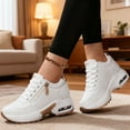 thumbnail image 3 of Women's Platform Sneakers Wedges  Lace Up Shoes Increase Fashion Sneakers for Womens Girls, 3 of 6