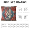thumbnail image 5 of Qinduosi  Pillow Covers of Turkish Carpet, Throw Pillow Cases Boho Tribal Geometric Paisley Floral Pillowcase Cushion Cover Decorative for Outdoor Home Sofa Bedroom Livingroom, Red White, 5 of 5
