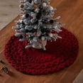 thumbnail image 2 of WEGFTDUOP Christmas Knitted Tree Skirt Knitted Christmas Ambiance Apron Christmas Tree Decorations Accessories, 2 of 6