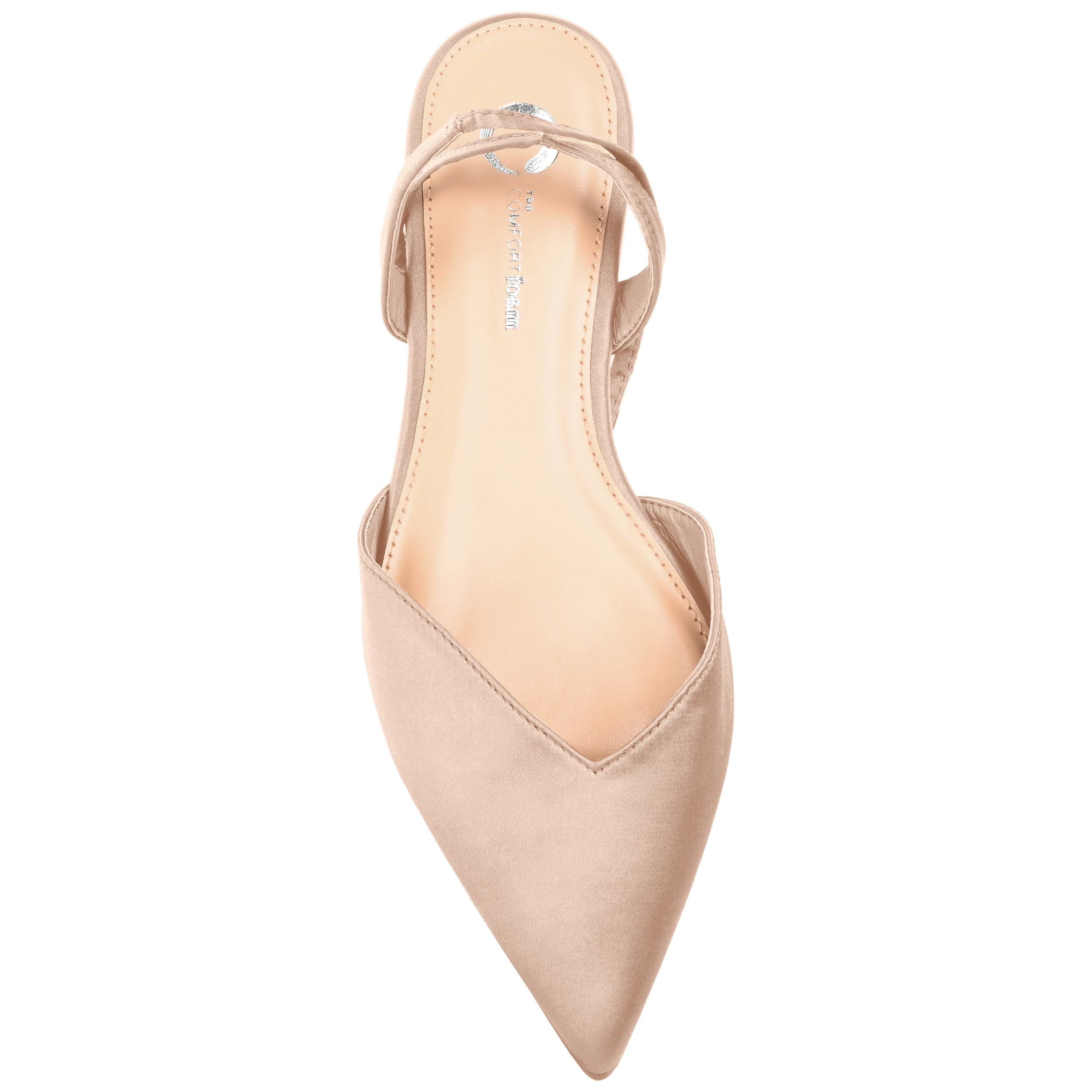Journee Womens Theia Tie Up Pointed Toe Ballet Flats