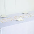 thumbnail image 5 of BalsaCircle 12" x 108" White Gold Geometric Polyester Table Runner Wedding Party Linens, 5 of 8