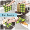 thumbnail image 2 of Bright Green Grid Pattern Dish Towels 6 Pack Kitchen Cleaning Dish Cloths Absorbent Reuseable Cleaning Cloths 11'' x 11'', 2 of 9