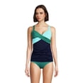 thumbnail image 3 of Lands' End Women's D-Cup Chlorine Resistant V-Neck Wrap Underwire Tankini Swimsuit Top Adjustable Straps, 3 of 3