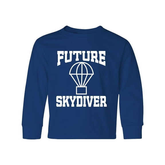 Inktastic Skydiving Future Skydiver Long Sleeve Youth T-Shirt