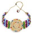 thumbnail image 2 of Sukkhi Designer Gold Plated Multi-Color Pearl Choker Necklace Set for Women, 2 of 3