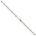 thumbnail image 2 of 14K White Gold Medical Red Enamel Figaro Link ID Bracelet, 2 of 3