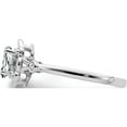thumbnail image 3 of Sterling Silver Rhodium-Plated White Topaz & Diam. Ring (Size 5) Made In India qbr21apr-5, 3 of 5