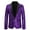 Purple, variant on Men'S Casual Fashion Suit Sequin Male Stage Personality Performance Emcee Sequin Solid Color Suit