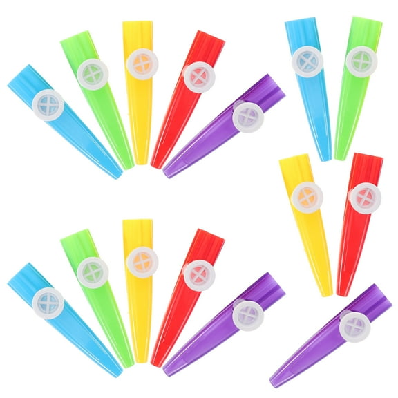 LITINKIMI 15Pcs Kazoo Musical Instrument Plastic Toy Instrument Musical Learning Outdoor Use