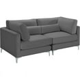 thumbnail image 2 of Meridian Furniture Julia Gray Velvet Modular Sofa, 2 of 5