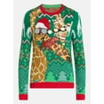 thumbnail image 2 of Jolly Sweaters Men's and Big Men's Two Giraffes Holiday Ugly Christmas Sweater, Sizes S- 3XL, 2 of 5