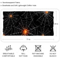 thumbnail image 2 of Halloween Spider Web Breathable Chiffon Yarn Silk Head Scarf 180*73 - Lightweight Translucent Wrap, 2 of 6