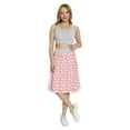thumbnail image 2 of Women's Spring Bunch of Fresh Flowers A-line Printed Skirt Casual Wear, 2XL, White Pink Pale Green, by Ambesonne, 2 of 6