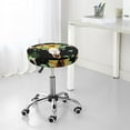 thumbnail image 7 of Xecao's Sunflower Skull Boho Print Stool Covers offer stylish, washable protection for PU round bar stools, perfect for home or commercial use., 7 of 7