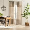 thumbnail image 4 of Drop Cloth Macrame Solid Cotton Light Filtering Ring Top Curtain Panel with Fringe Valance, Linen, 50 x 84, 4 of 12
