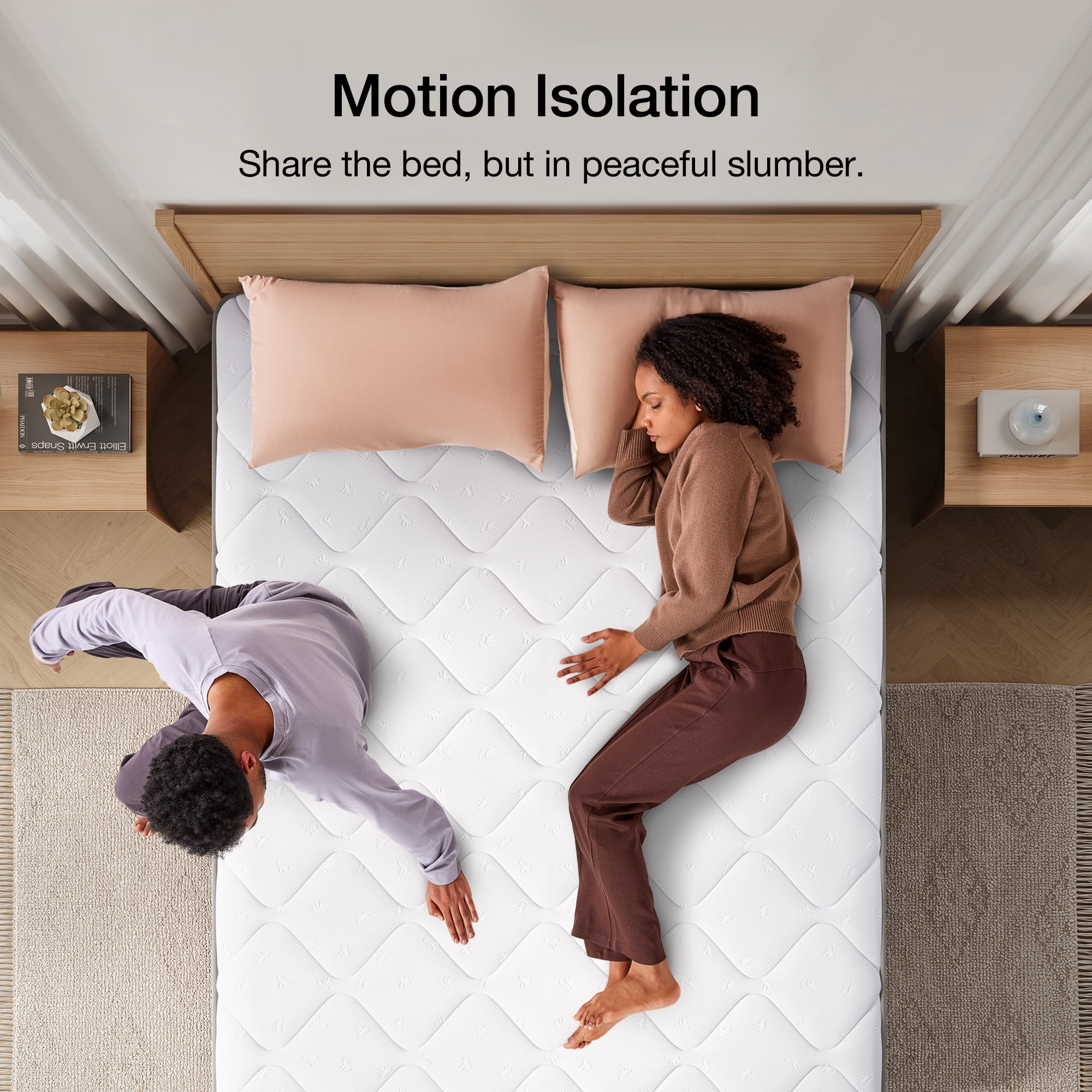 Novilla Easeon Pocket Spring Hybrid Full Size Mattress 12 inch Motion Isolation Mattresses Pillow Top,Medium Firm