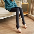 thumbnail image 2 of Leggings cálidos de moda para mujer, medias térmicas elásticas sin costuras con forro polar ajustado 200g Pies de paso, 2 of 9