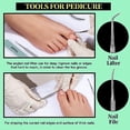 thumbnail image 5 of Nail Tools, Nail Care Kit, Nail Files 100/180, Nail Buffer Block, Cuticle Nippers, Cuticle Pusher, Cuticle Peeler, Nail Lifter for Ingrown Toenails, Toenail File, Manicure Kit, Green, 5 of 8