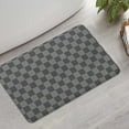 thumbnail image 2 of Dark Gray and Light Gray Checkered Pattern Bathroom Rugs Mat,Non Slip Microfiber Bathroom Rug,Rubber Backing,Soft Bathroom Mats for Bathroom Floor,Tub and Shower,17x27in(43x68cm), 2 of 5