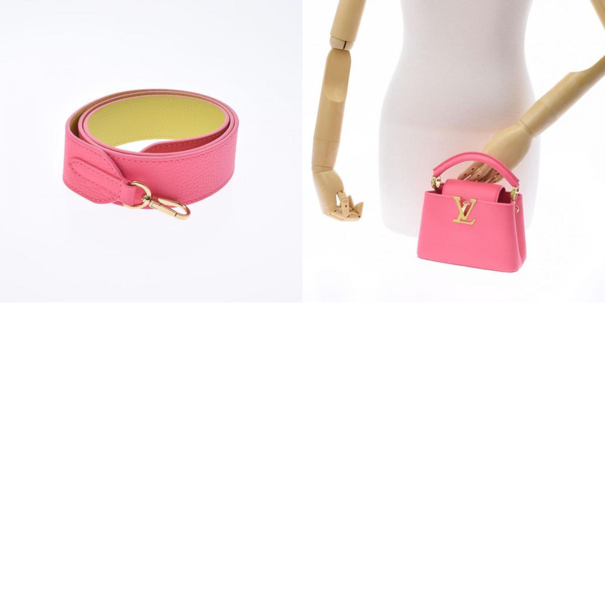 Louis Vuitton Rose Pondichéry Pink/Coquille/Fresh Pink Taurillon Leather Capucines  Mini Bag Louis Vuitton