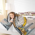 thumbnail image 4 of Manfei Tractor Machinery Truck Full Size Comforter Sets, Construction Vehicle Bedding Comforter Set, Teens Boys Girls Kids Reversible Bedding Sets, Breathable Home Decor, 3pcs, 4 of 8