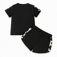 thumbnail image 3 of NOLDARES Toddler Girl Summer Outfits girls Clothes Kids Cute Cow Print Shorts Set 2 Piece Clothing Sets(A1-Black,18-24 Months), 3 of 7