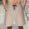 thumbnail image 3 of Men's Shorts Summer Quick Dry Lightweight Elastic Waist Drawstring Short Pants Casual Lounge Beach Shorts for Vacation, 3 of 7