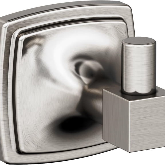 Amerock BH36090G10 | Brushed Nickel Single Robe Hook | 2-1/4 in. (57 mm) Length Towel Holder | Stature | Towel Hook for Bathroom | Bathroom Hardware | Bath Accessories