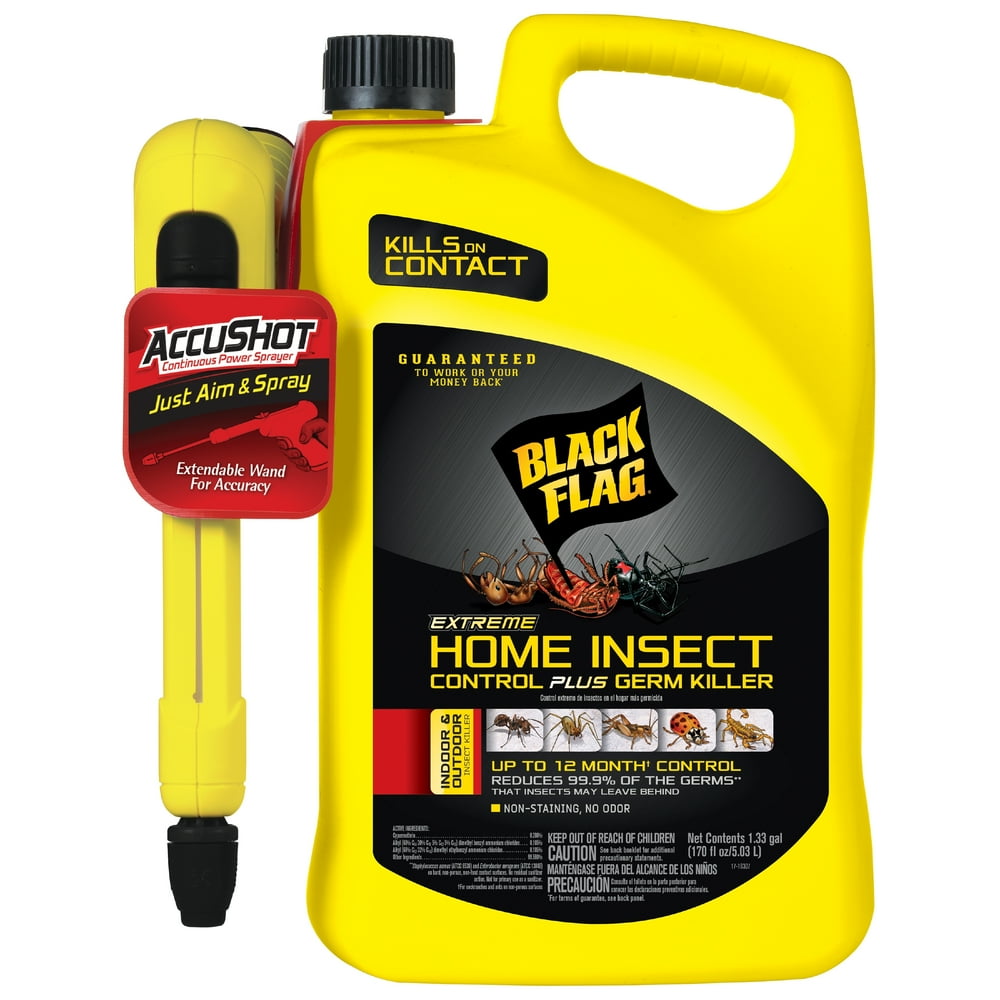 Black Flag Home Insect Control Plus Germ Killer, AccuShot, 1.33gal
