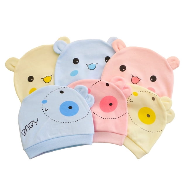 Gorro de algodón puro para recién nacidos que protege el medio ambiente, suministros para madres e hijos, gorro para bebé, gorro con estampado de neumáticos