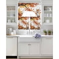 thumbnail image 3 of Orange Fall Maple Swag Curtains for Living Room/Bedroom Windows, Fox Pumpkins Forest Pastoral Farmhouse Kitchen Curtains and Valances Set 36 Inch Length, Light Filtering Swags Valance Curtain Panels, 3 of 5