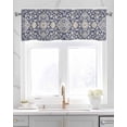 thumbnail image 2 of Vintage Boho Kitchen Valances for Windows Farmhouse Linen Window Valance Curtain for Living Room Window Treatment Neutral Abstract Flowers Pattern Aesthetic Valance Rod Pocket Topper, 42 x 18 Inch, 2 of 6