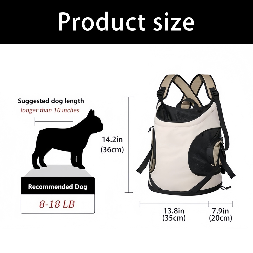 Adjustable Pet Chest Carrier for Hiking, Breathable Front Backpack with Secure Buckles for Cats Small Dogs