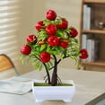thumbnail image 3 of TaTaai 4Pcs Artificial Potted Plants，Potted Plants Artificial Apple Tree, Artificial Fruit Apple Tree Bonsai Fake Greenery Plastic Pot,for Home Table Desk Office Bathroom Decor, 3 of 5