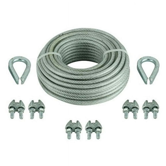 1/8 in. x 30 ft. Vinyl-Coated Wire Rope Kit