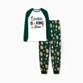 thumbnail image 6 of PatPat Christmas Pajamas Family Matching 2 Piece Holiday Couple Pjs Sets for Men Raglan Sleeves Gingerbread House Pattern Sleepwear with Socks, Green, XL, 6 of 14