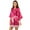 Fuschia, variant on Ashford & Brooks Women's Satin Kimono Bridesmaid Short Robe - Silky Bathrobe with Pockets