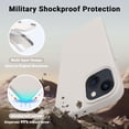 thumbnail image 5 of for iPhone 14 Phone Case,[Military Shockproof Protection] Liquid Silicone Case with [Soft Anti-Scratch Microfiber Lining] Camera & Screen Protection 6.1 inch Slim Thin Cover（Stone, 5 of 7