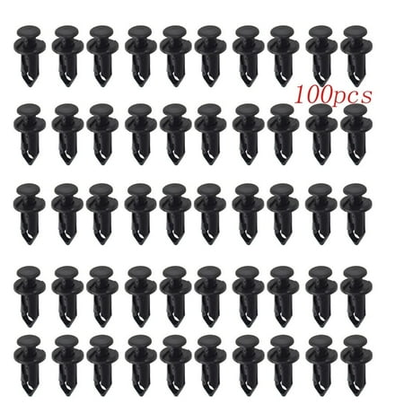 100Pcs Fender Clips Fasteners Push Retainer ATV Retainer Clips 8mm 0.31in Push Pin Splash Guard Body Panel Universal for Honda Suzuki Kawasaki