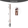 thumbnail image 2 of 12 Pieces Eyebrow Brush Angled Brow Brush and Spoolie Brush Double Ended Eyebrow Brushes Multi-functional Brushes for Precision Application Blending Tinting Eyebrow - Champagne Gold, 2 of 5