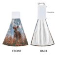 thumbnail image 4 of 2PCS Velcro Hangable Hand Towels Quick-Drying Hanging Kitchen Towels for Kitchen & Bathroom Brown Cow, 4 of 7