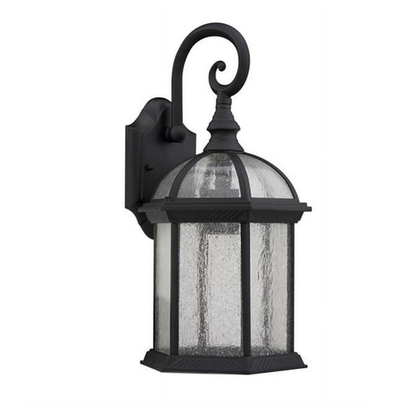 19 in. Lighting Havana Divine Transitional 1 Light Black Outdoor Wall Sconce - Textured Black