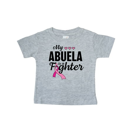 

Inktastic Breast Cancer Awareness My Abuela is a Fighter Gift Baby Boy or Baby Girl T-Shirt
