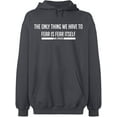 thumbnail image 2 of OXI Hoodie Sweatshirt - Fear is Fear Itself And Spiders, Basic Casual Hoodie for Men's and Women Fleece Hoodie Long Sleeve - Charcoal Small, 2 of 3