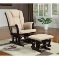 thumbnail image 1 of Coaster Planeur Traditionnel avec Pouf Beige et Expresso, 1 of 2