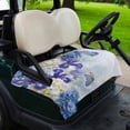 thumbnail image 2 of Golf Cart Seat Covers for 2 Seater,Blue Purple Floral Microfiber Cart Seat Towel Blanket,Ombre Butterflies Modern Art Spring Absorbent Breathable NonSlip Bench Seats Protector for Golf Course 51"x31", 2 of 9