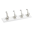 thumbnail image 1 of Richelieu Hardware T050210195 Transitional Hook Rack, White/Brushed Nickel Finish, 1 of 1