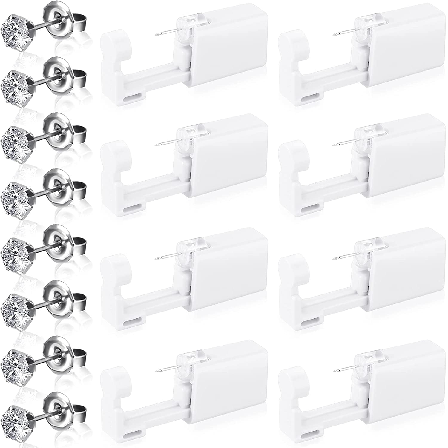 8 Pieces Self Disposable Ear Piercing Kit Safety Portable Ear Nose
