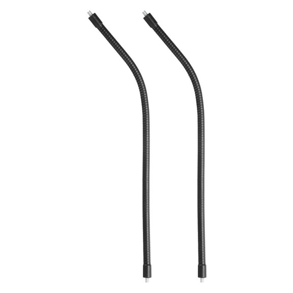 Uxcell 16" Gooseneck, 2 Pcs 1/4"-20 Male to Male Thread Flexible Tube Extension, Black